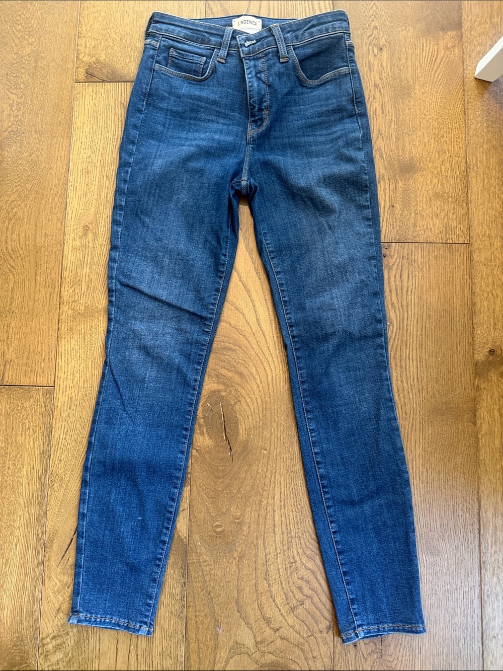 L’Agence Skinny High-Rise Jeans in Dark Indigo - size 25